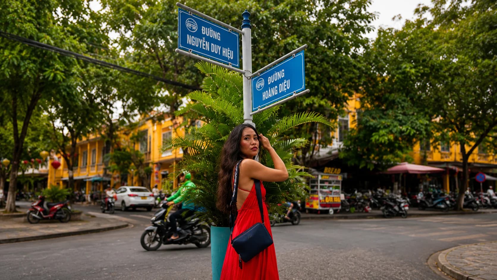 Travel planning moodboard with destination details